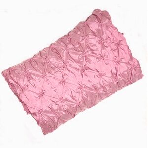 Diamond tucked pink taffeta fabric